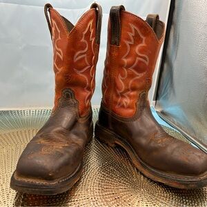 Ariat men 9 steel toe cowboy work boots